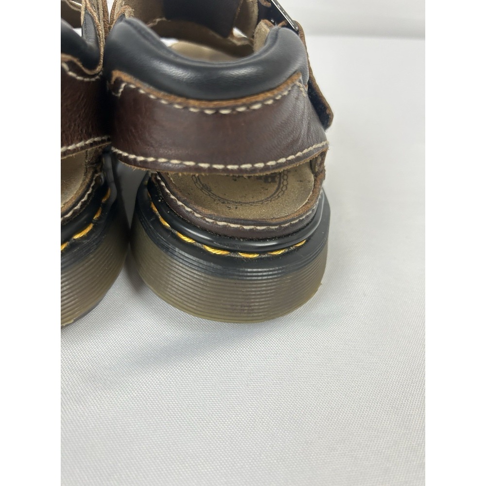 Vintage Y2K Dr Martens 9064 Brown Leather Fisherman Sandals Womens 8 Made in UK - Picture 10 of 13